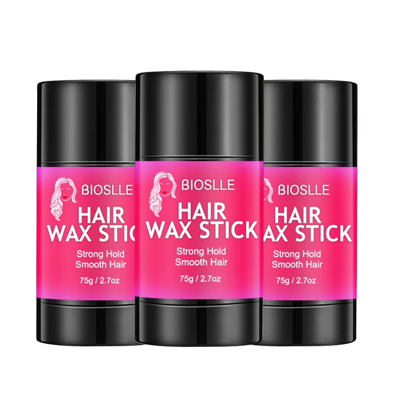 BIOSLLE Wholesale Strong Hold No Greasy Plastic Black Tube Hair Wax Stick Shining Keep Texture Heat Protectant Private Label