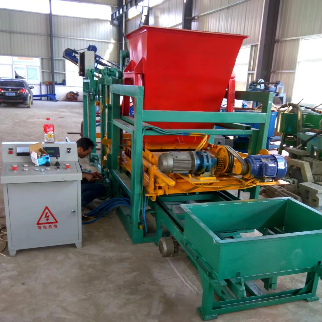 Manual semi automatic interlocking hourdis smart habiterra paver hollow cement concrete block making machine for concrete bl