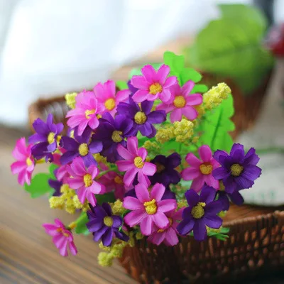 jumping orchid daisies artificial flower and plants silk Small chrysanthemums Indoor decorative flowers and plants