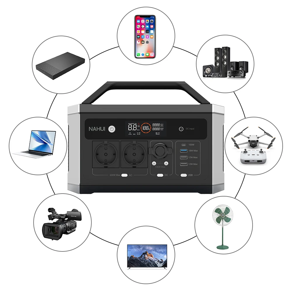 Nahui, оптовая цена, портативная электростанция lifepo4, литиевая батарея, генератор, чистая Синусоидальная волна, портативный