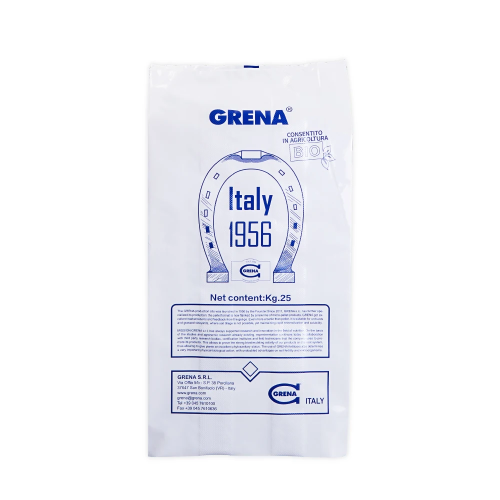 Wholesale recyclable heavy duty water-soluble fertilizer plastic packaging bags with 25kg capacity