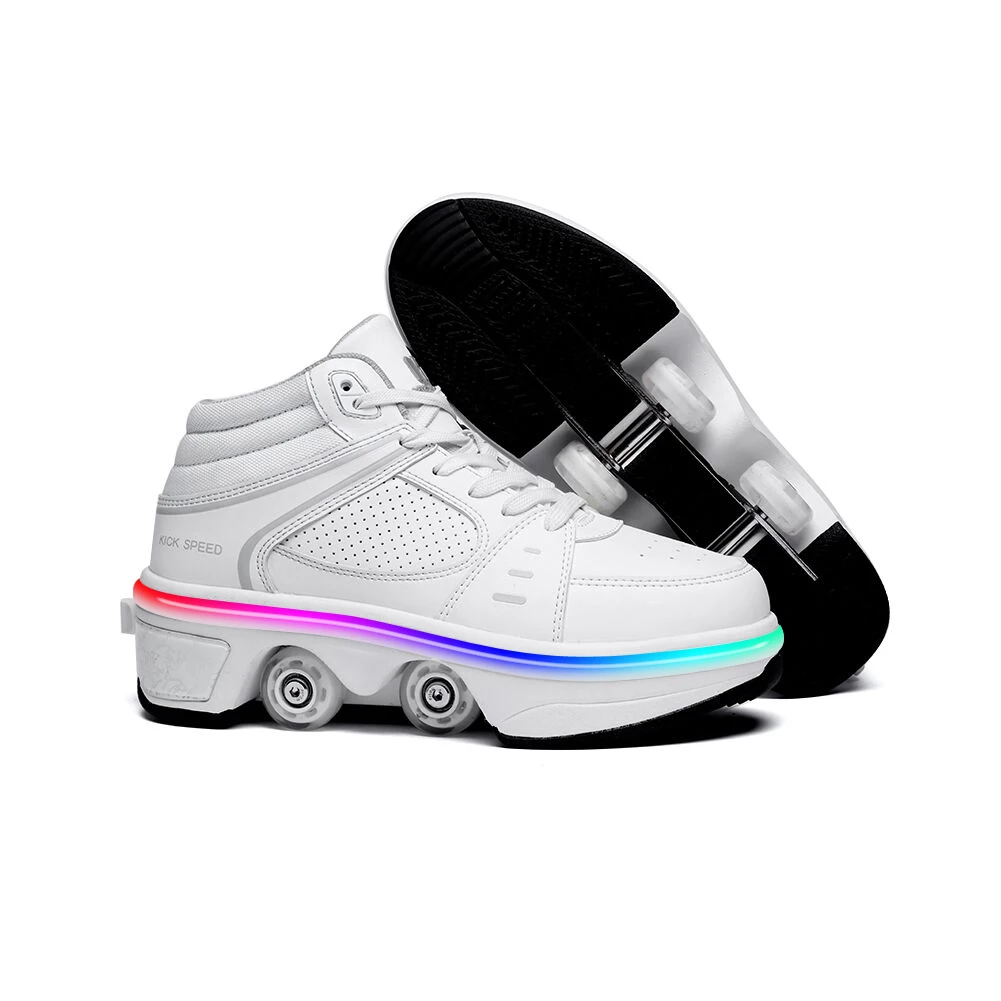 
wholesale two wheel shoes roller , light up led skate kids roller shoes , rechargeable light up children skate roller shoes 