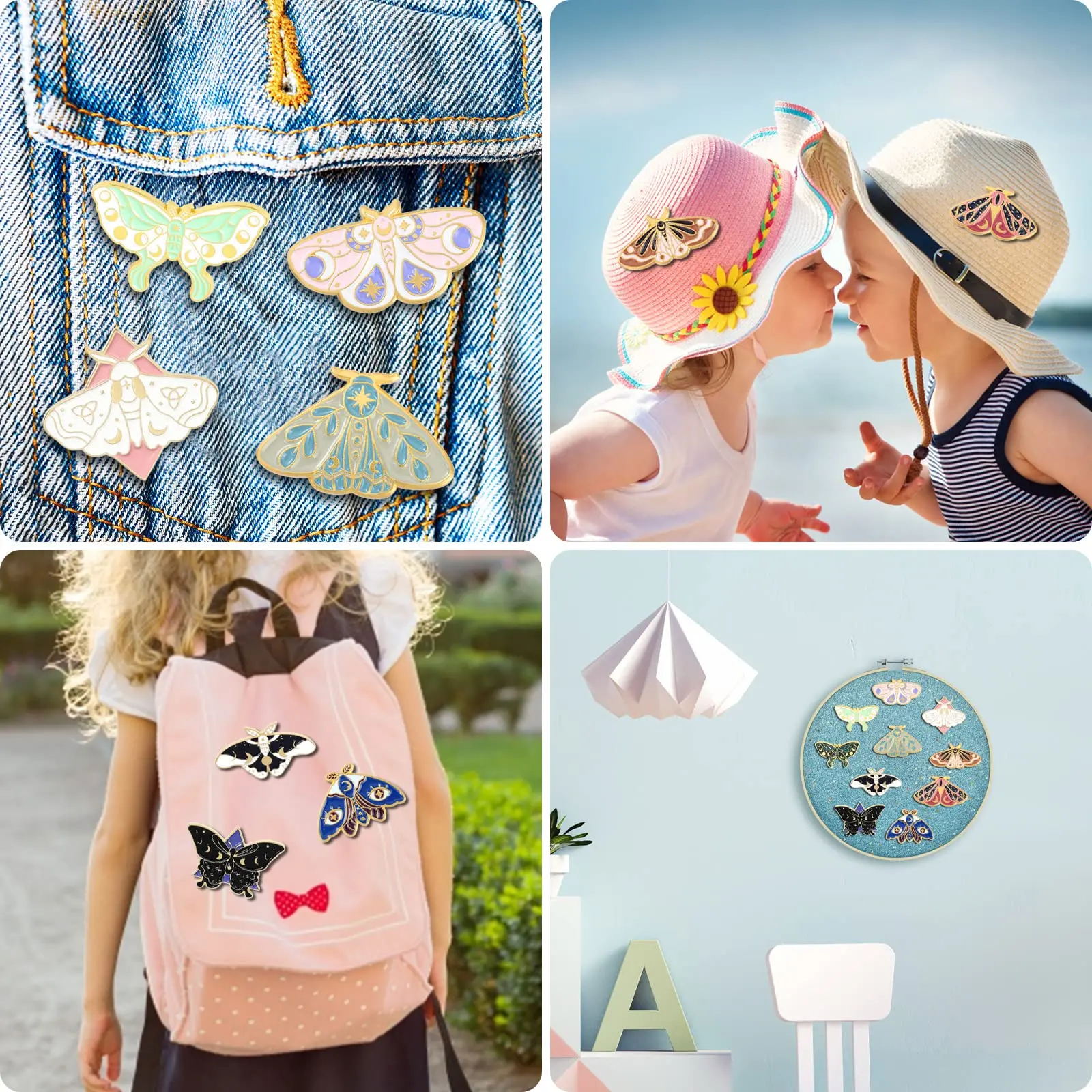 10Pcs Butterfly Enamel Lapel Pin Colorful Insect Badge Brooch Animal Pin Set for Clothing Accessories Cufflinks & Pins & Buttons