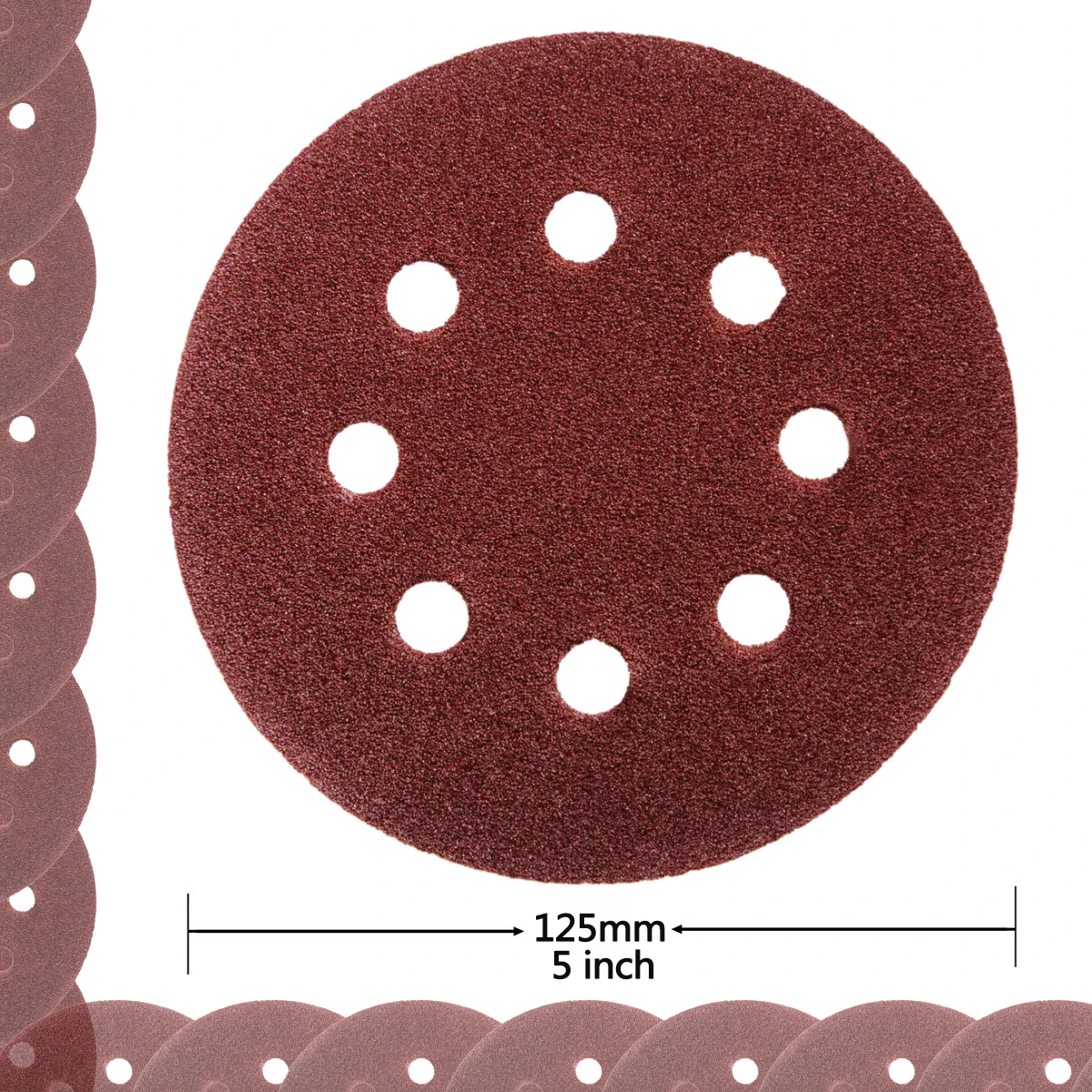 125mm Sanding Discs Pads Hook and Loop Sandpaper Discs for Random Orbital Sander