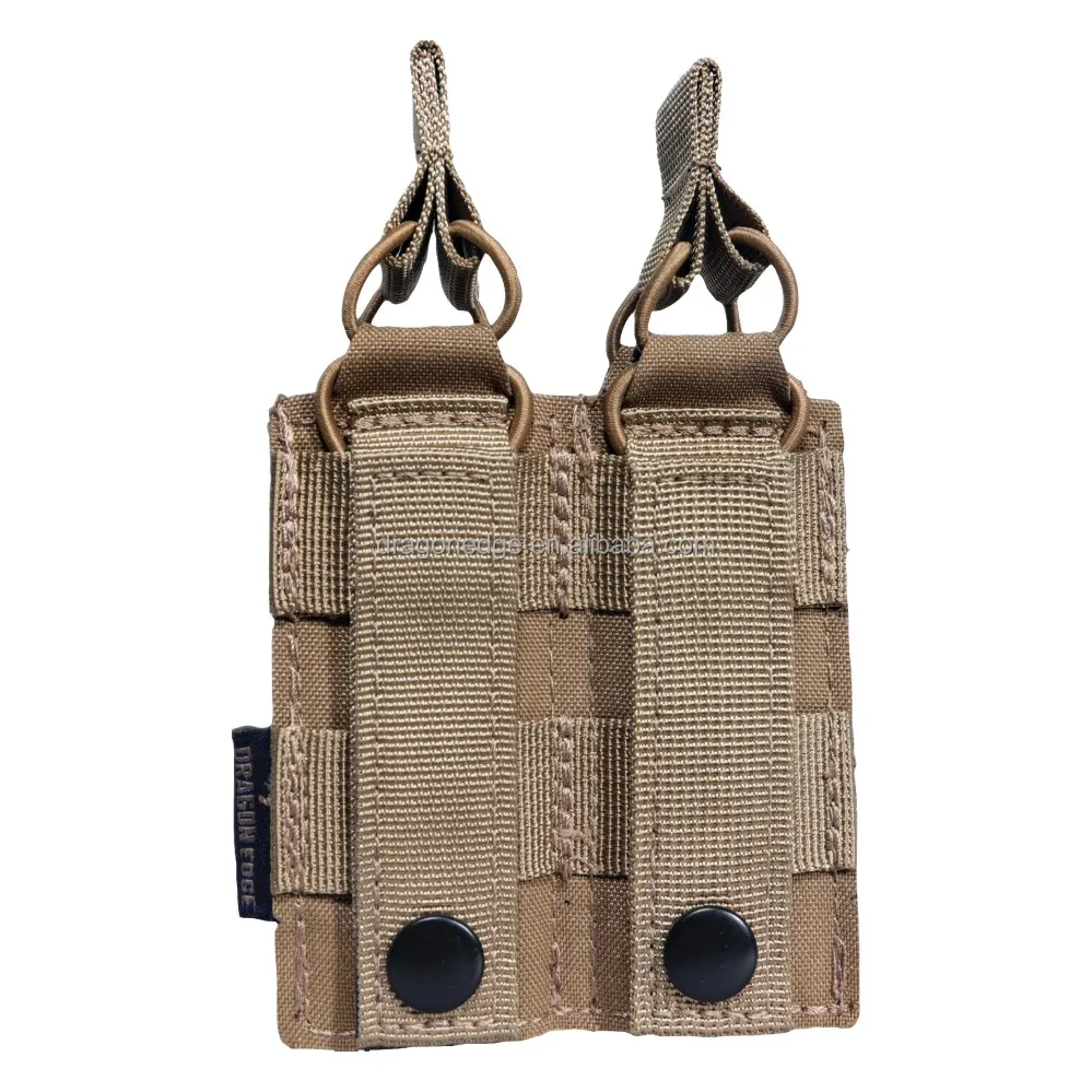 SPARK TAC Tactical Laser Cut Wholesale molle pouches Camouflage Tactical equipment Double Magazine Pouch,Coyote Brown