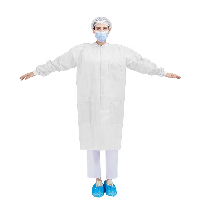 non woven SMS laboratory coat disposable doctor lab coats