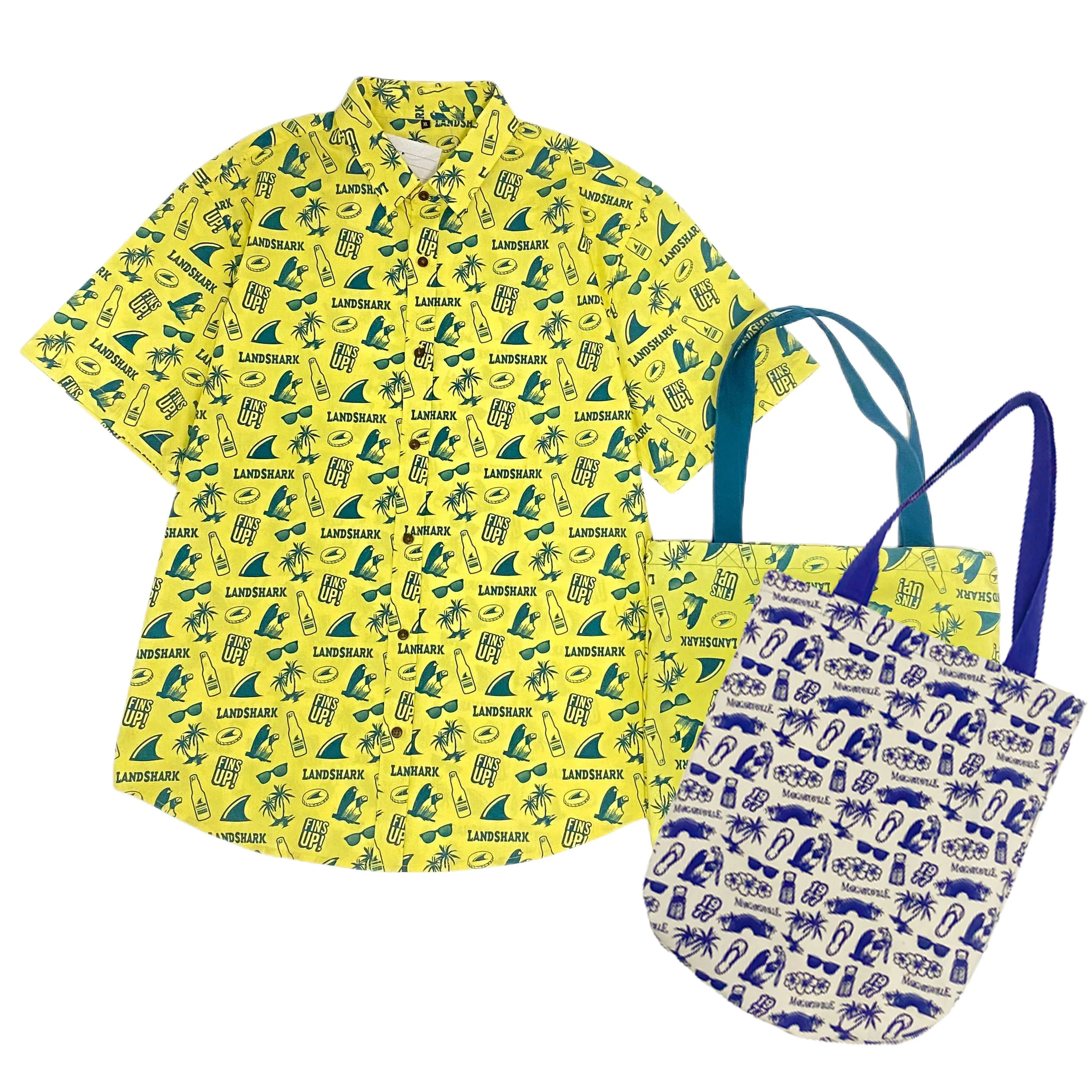 2023 new arrival 100% cotton poplin made custom printed USA size yellow button up shirts for men