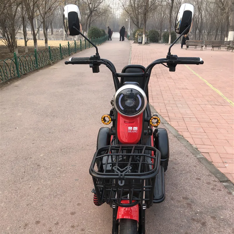  800W маленький городской Электрический трехколесный велосипед для 2 может перейти в