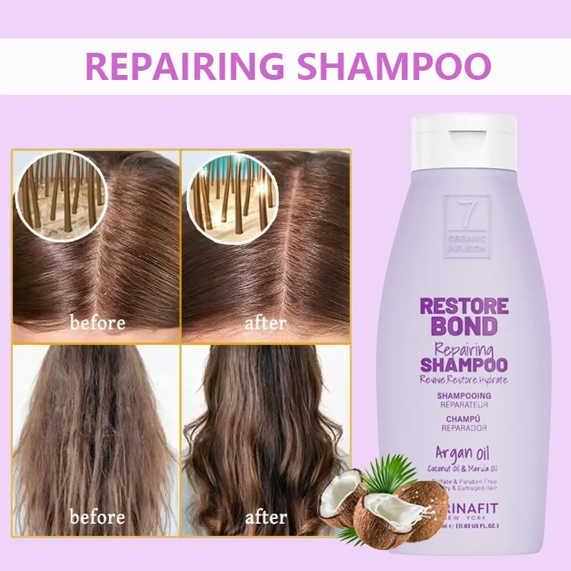 Collagen turkish clarifying organic Custom Oem Odm Shampoo base sulfate free Repairing Revive Argan Coconut Marula oil shampoo