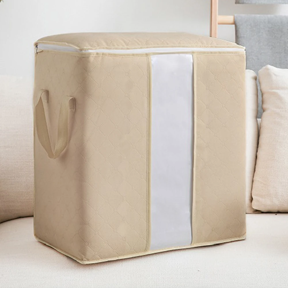 Wholesale large organizer bag under bed clothes quilt storage bag