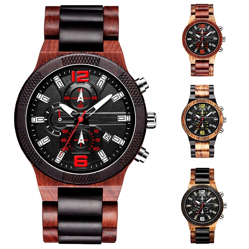 
Custom Your Own Logo Wrist Watch Bamboo Wooden Watch 