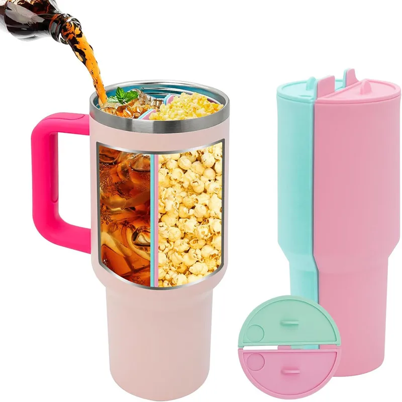 Reusable Silicone Double Inner Cup Section Tray for  40 oz Stanley Tumbler