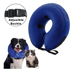 Protective Inflatable Collar for Dogs and Cats - Soft Pet Recovery Collar Does Not Block Vision E-Collar