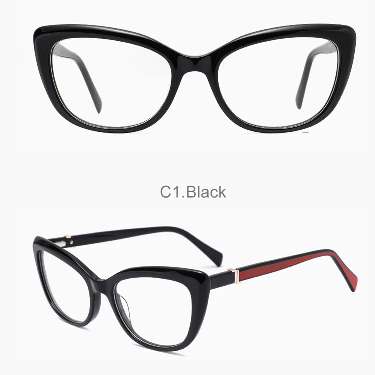 TF6513 Nice Cat Eye shape Glasses Frame Colorless Lens Optical Glasses Beautiful women ladies Frames factory sell