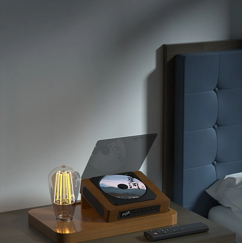 Hot Selling Wall Mounted MP3 Workmanship 3.5mm Audio Port Portable CD Player With BT Output USB AUX