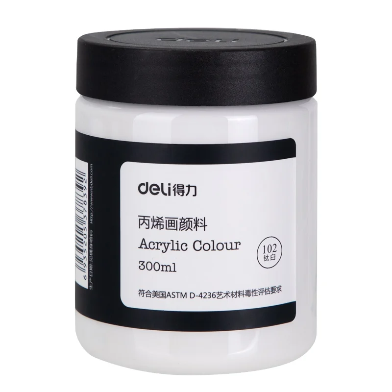 Deli 73875 Creative Stone Painting Acrylic Paint Large Capacity 300ml Wall Painting Graffiti Pigment 48barrels Per Carton Set