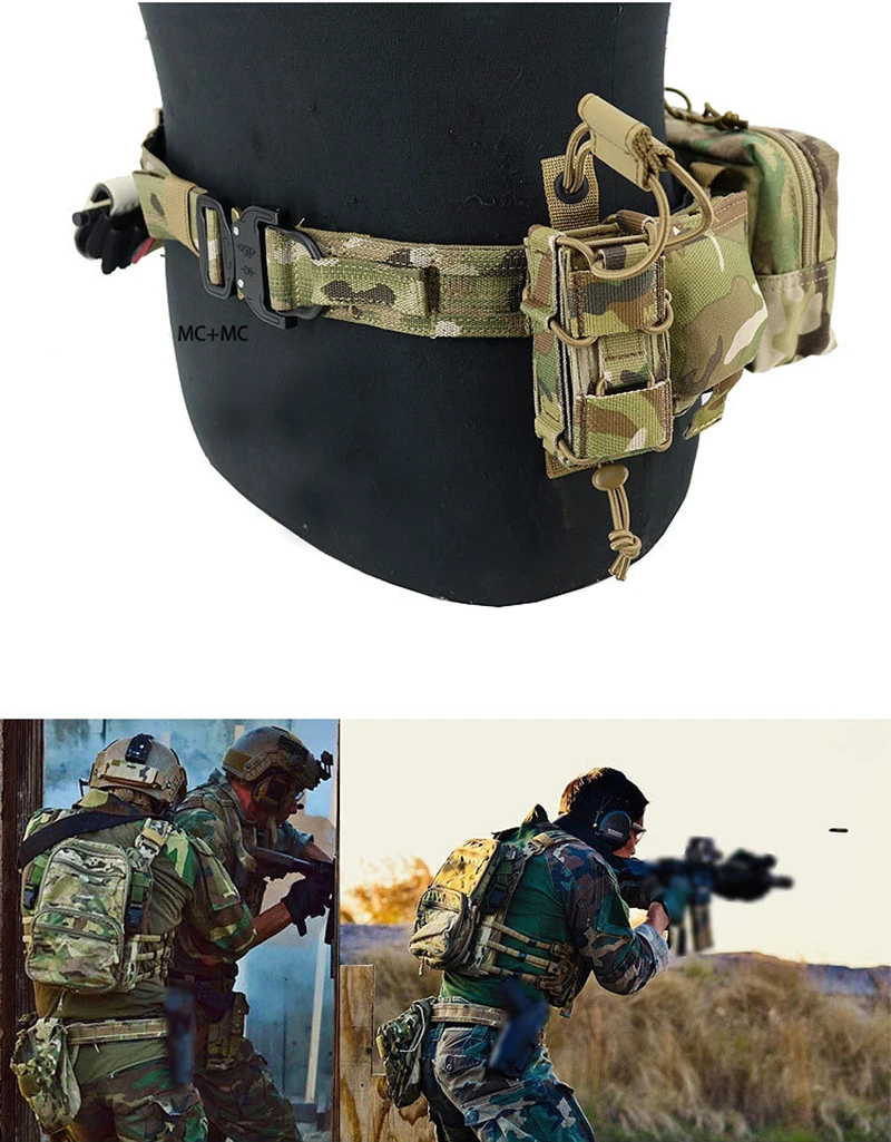 5.0 Ronin Tactical Nylon Webbing Molle Girdle Set Inner BeltOuter Belt Military Fan Outdoor