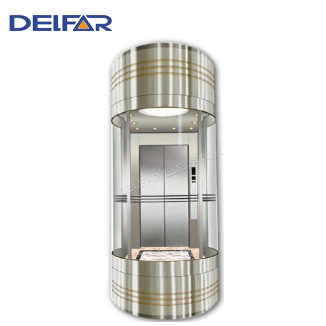 Noble cabin glass pneumatic elevator with low noise
