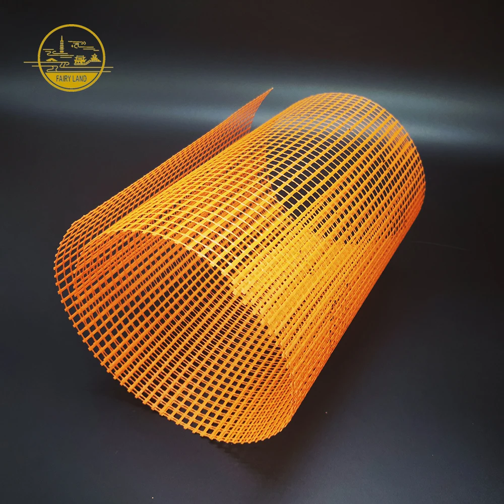 New Arrivals Acid Resistant Orange Color 5-200m Width 5x5Mesh Wholesale Fiberglass Mesh