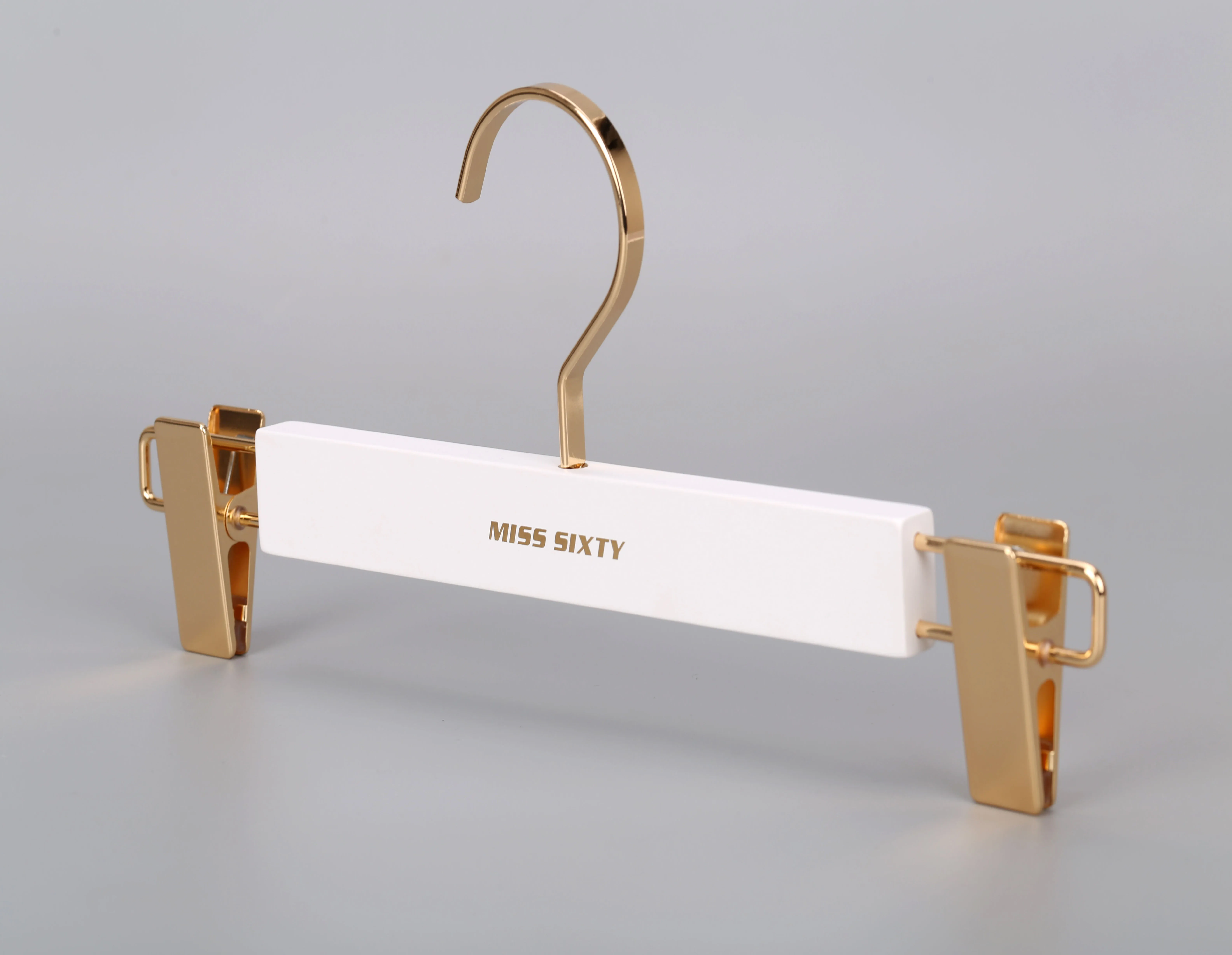 Custom logo luxury white color bikini hangers for display