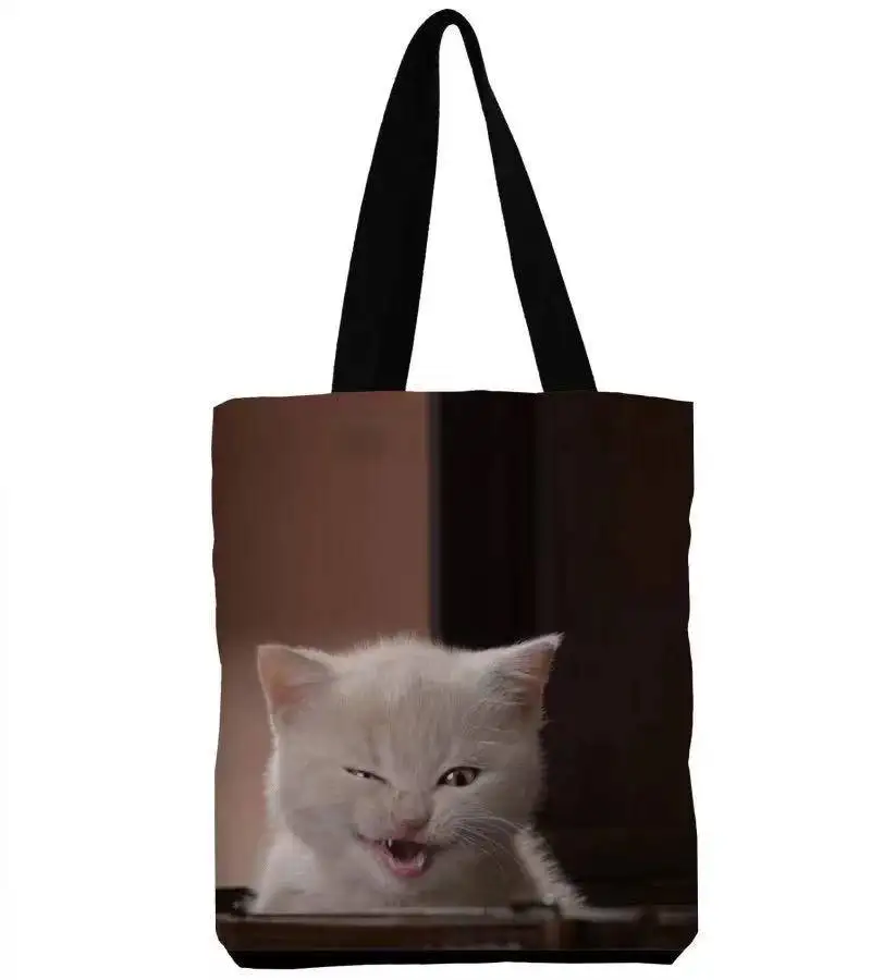 
2021 panda pattern handbag ladies shopping shoulder bag large capacity canvas bag 