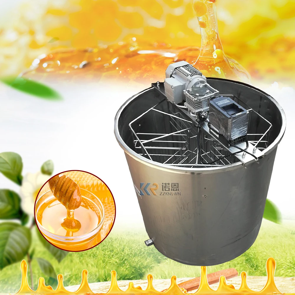 High Quality 304 Series 6 Frames Horizontal Motor Radial Honey Extractor Electric Automatic Turnover Honey Extractor