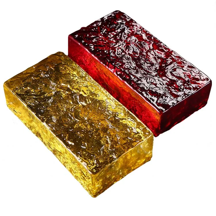 Tough Colored Glass Brick Block Solid Building Glass Blocks For Crafting Outdoor Exterior Interior Decorative Glass Bricks Block