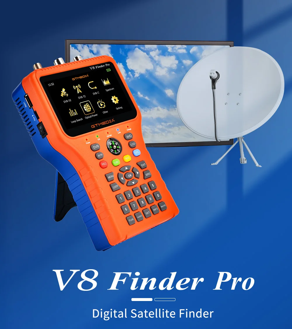 GTmedia V8 Finder Pro DVB-S2 DVB-T2 DVB-C AHD H.265 Satellite Meter Satellite Finder better than satlink ST-5150 ws-6933 vf-6800 .jpg