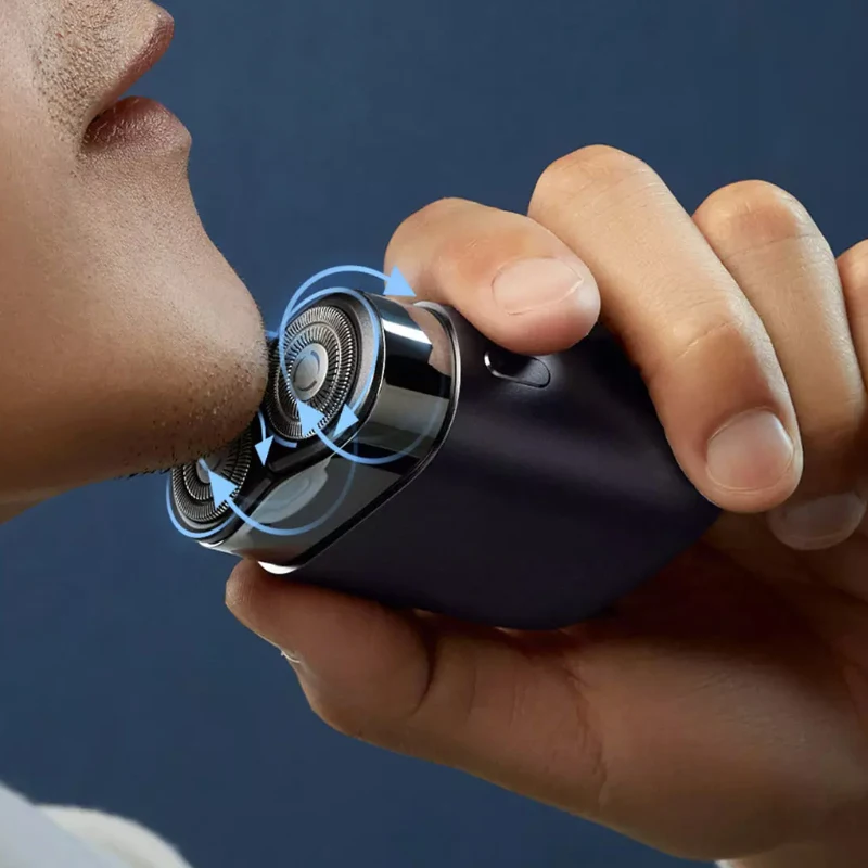 Xiaomi Mijia Electric Shaver S600 mini portable razor IPX7 waterproof Ceramic cutter head Brushless Motor with leather case