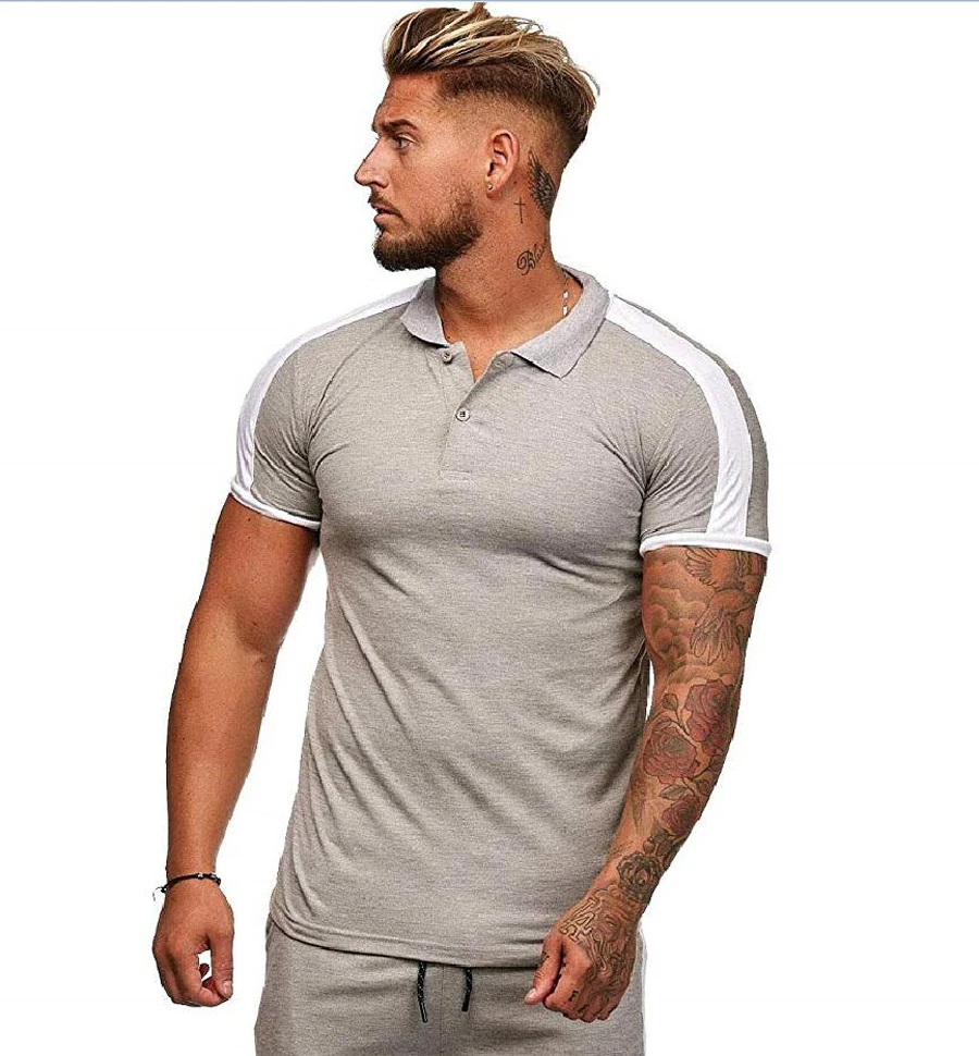 2019 NEW Clothing Men Polo Shirt Men Business Casual Solid Male Polo Shirt Short Sleeve High Quality Pure Cotton