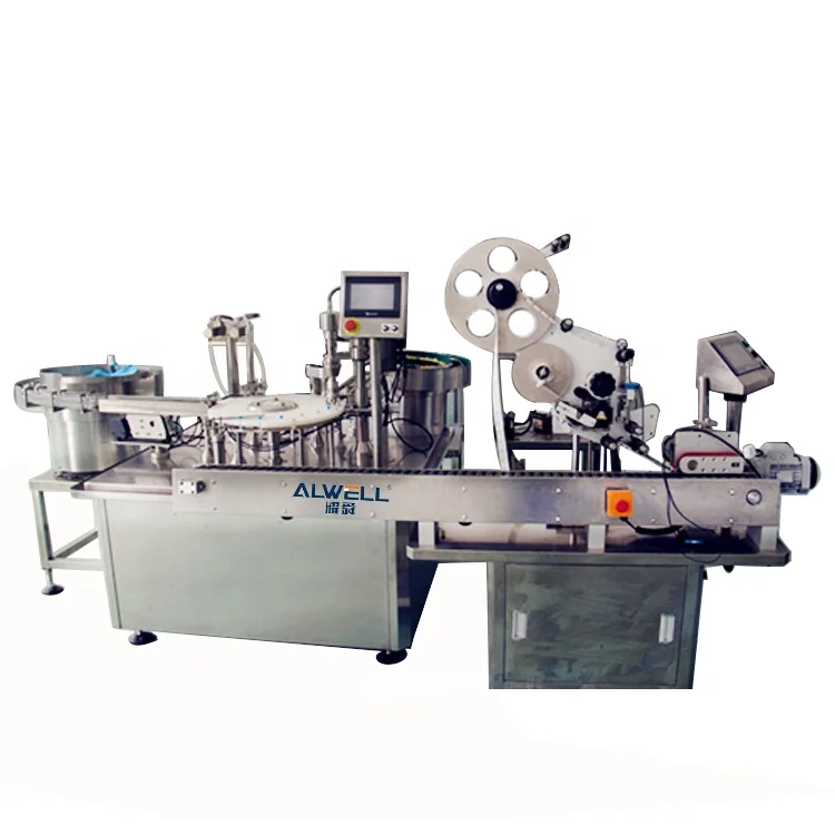 automatic 10 ml reagent glass bottle lab vial pharmaceutical filling capping machine price stainless liquid filling machine