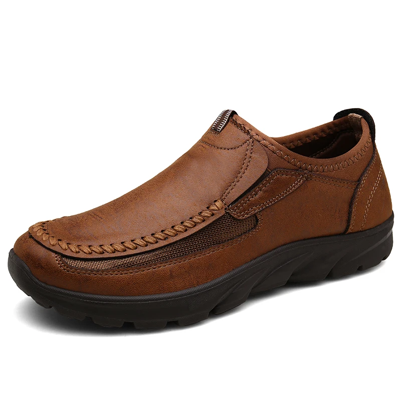 Men Casual Shoes Loafers Sneakers 2021New Fashion Handmade Retro Leisure