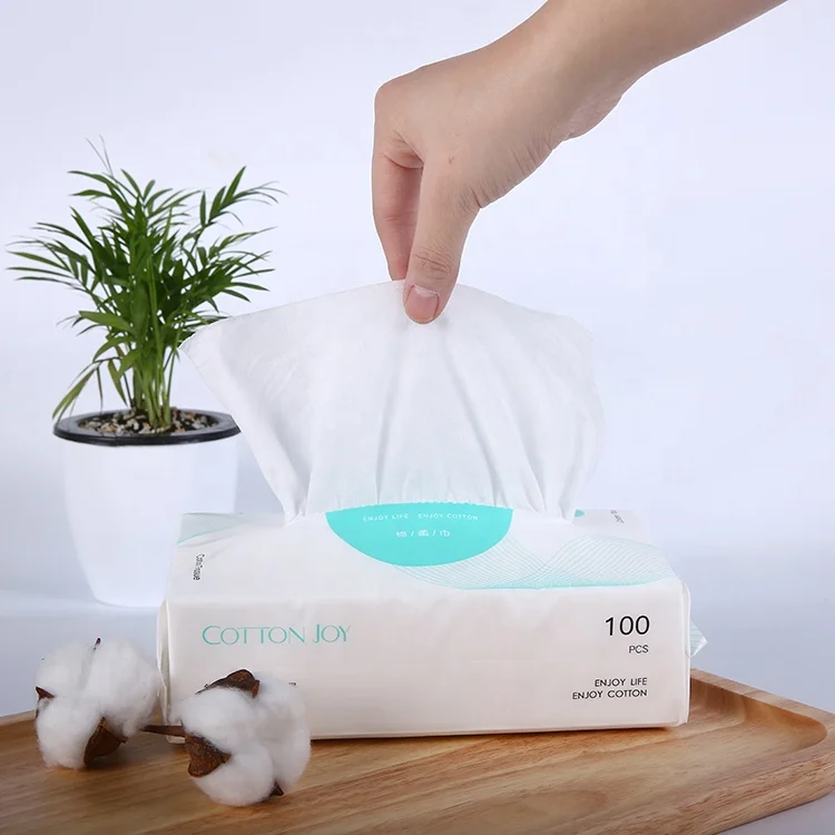 Сухие хлопковые салфетки для лица Oem органические