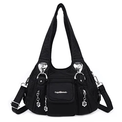 Angel Kiss Vendor Supply PU Tote Bag Comfortable Leather Fabric Ladies Hobo Bag Women Luxury Retro Handbags