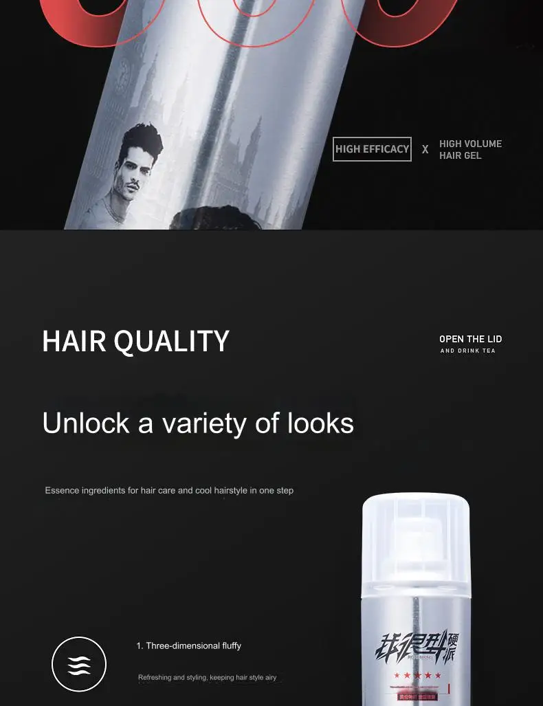 New Upgrade 420ml portable hair spray strong hold holding spray for hair private label hair spray