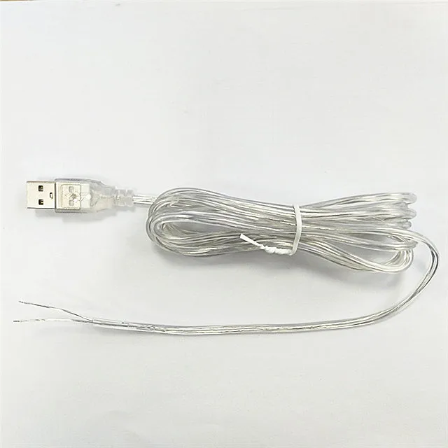 OEM 5V usb Transparent color power connector cable USB cable for LED neon lights