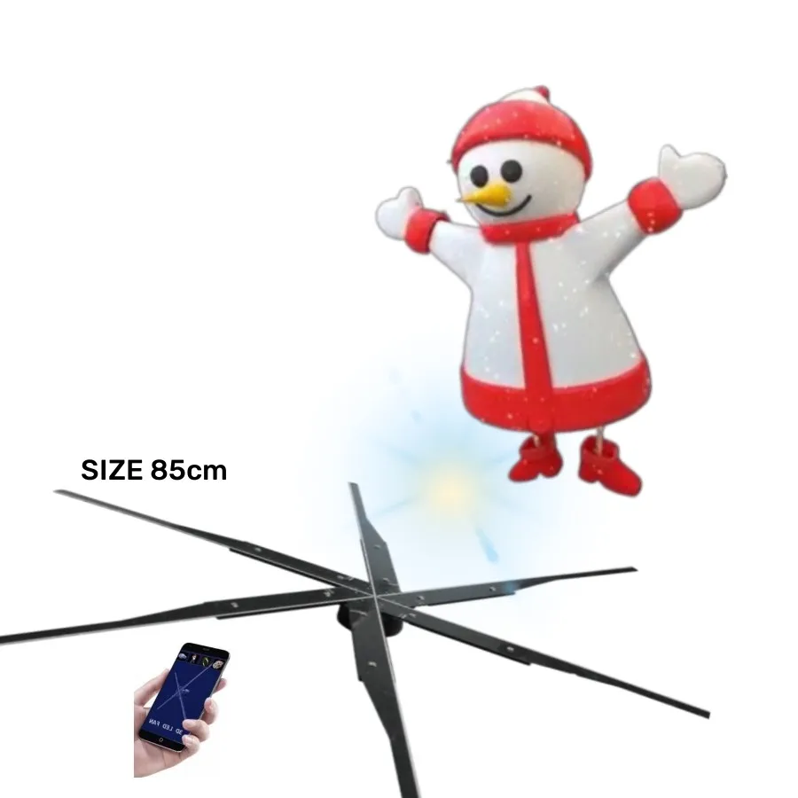 3D рекламный экран 85 см светодиодный вентилятор HD 3d голограмма с 6 лезвиями