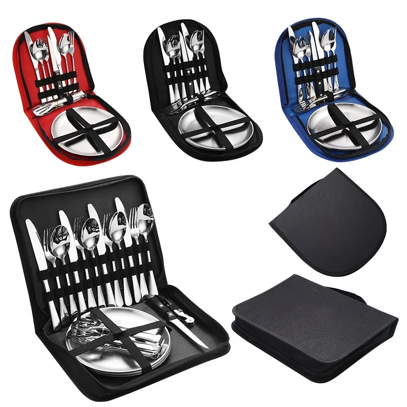 Набор столовых приборов для кемпинга, 10/20 шт.