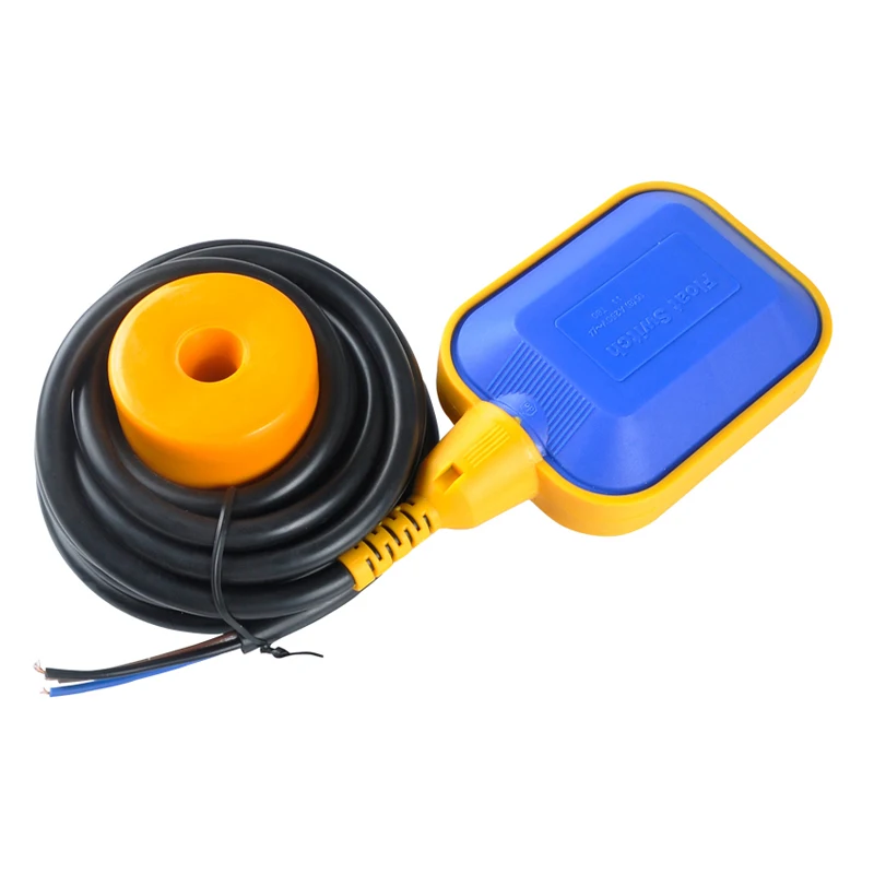 Rubber cable PP material water level switch cable float switch blue red yellow colour high-low water float switch