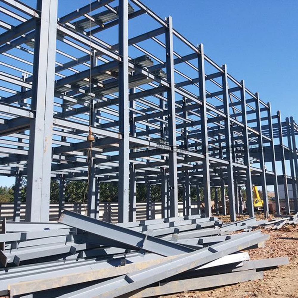 Prefabricated Steel Structure Architectural Drawings Building With Bending Welding Decoiling Punching Service