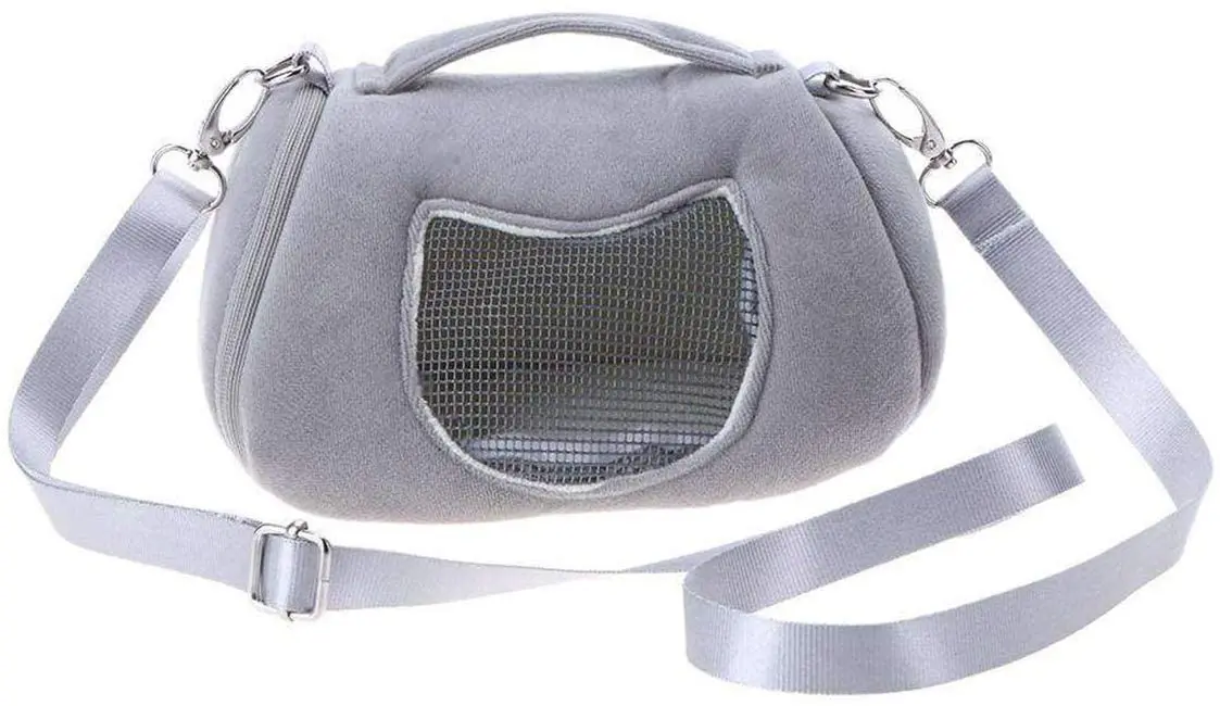 
High Quality Portable Hamster Cage Travel Shoulder Handbag Breathable Pet Carrier Bag 