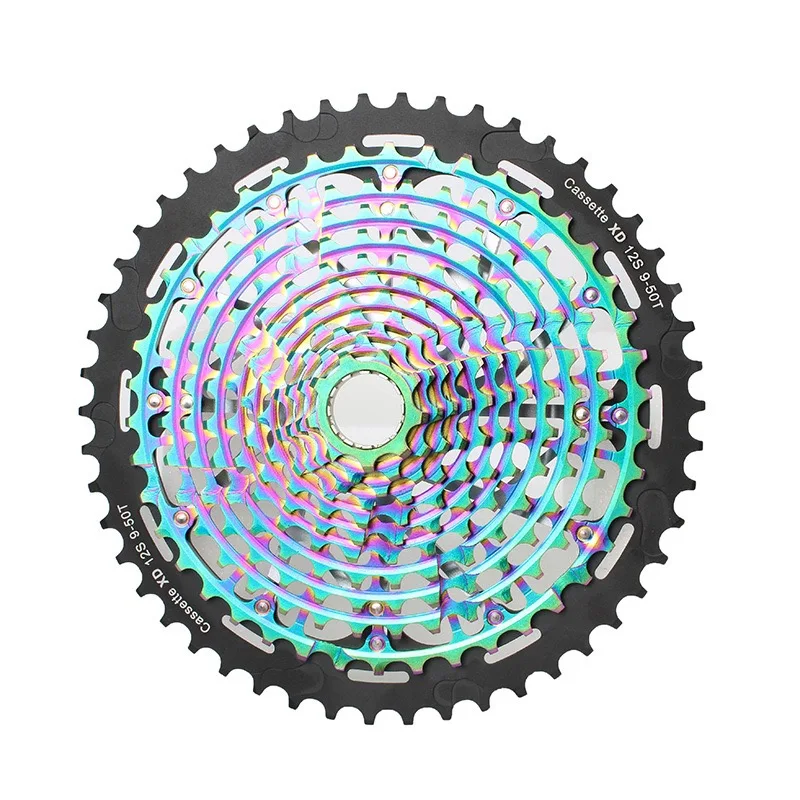 Солнечный шоссейный велосипед ультралегкий Радужный XD 9-50 т кассета 11/12 скоростной маховик МТБ 12-ступенчатое колесо свободного хода