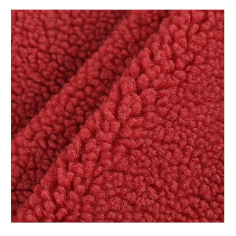 China Suppliers 100% Polyester Berber Fleece Fabric For Blanket Or Jacket Men Fake Sherpa Faux
