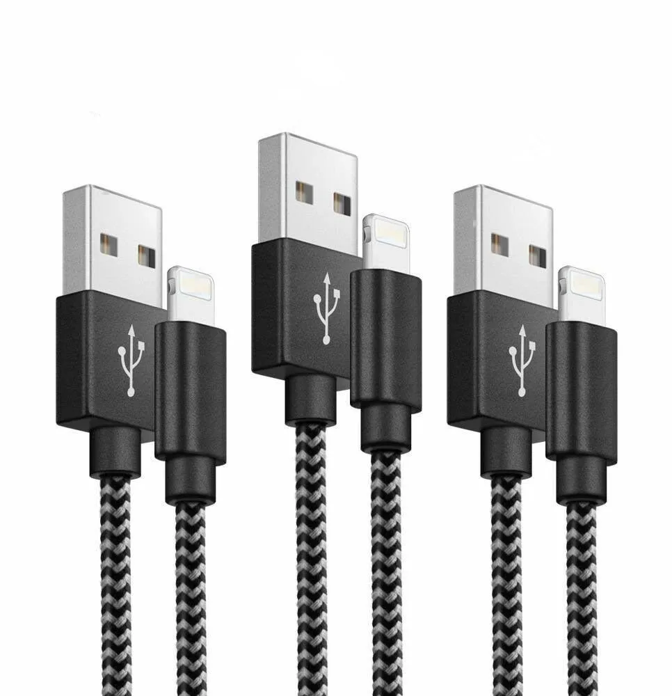 
Reliable Strong Braided Cable Charger USB light ning cable For iPhone 8 7 6 X XSMAX 
