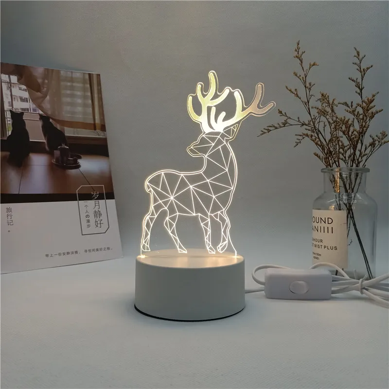 Горячая Распродажа 3D творческие акриловые доски OEM индивидуальный дизайн светодиодный ночник 3d_illusion_lamp cat ночник для детей подарок