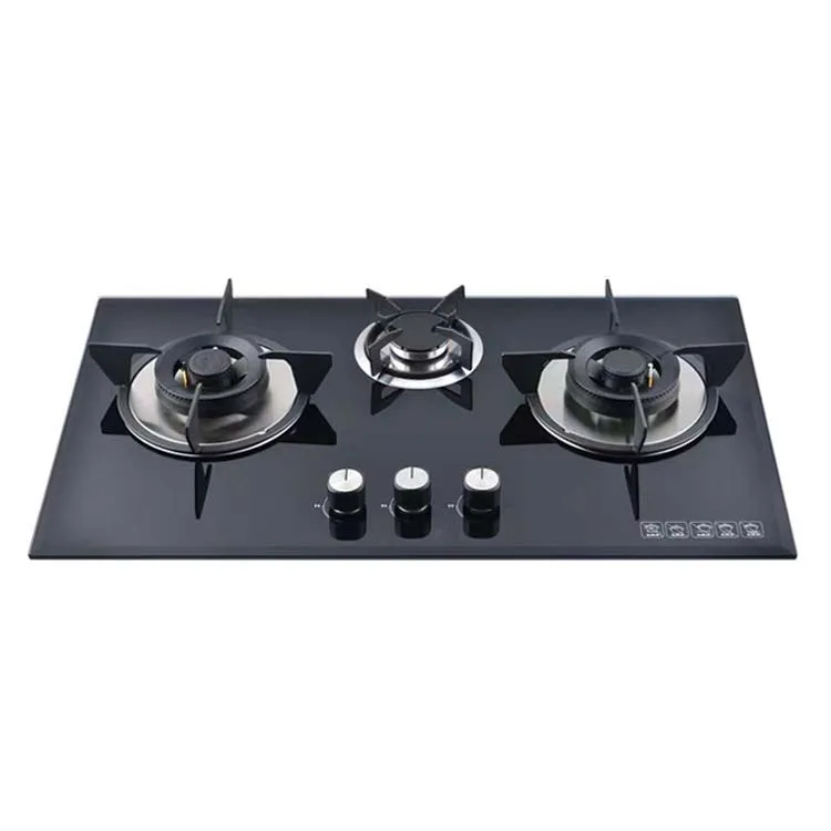 New model black painting finished 3 ring cast iron burner gas stove