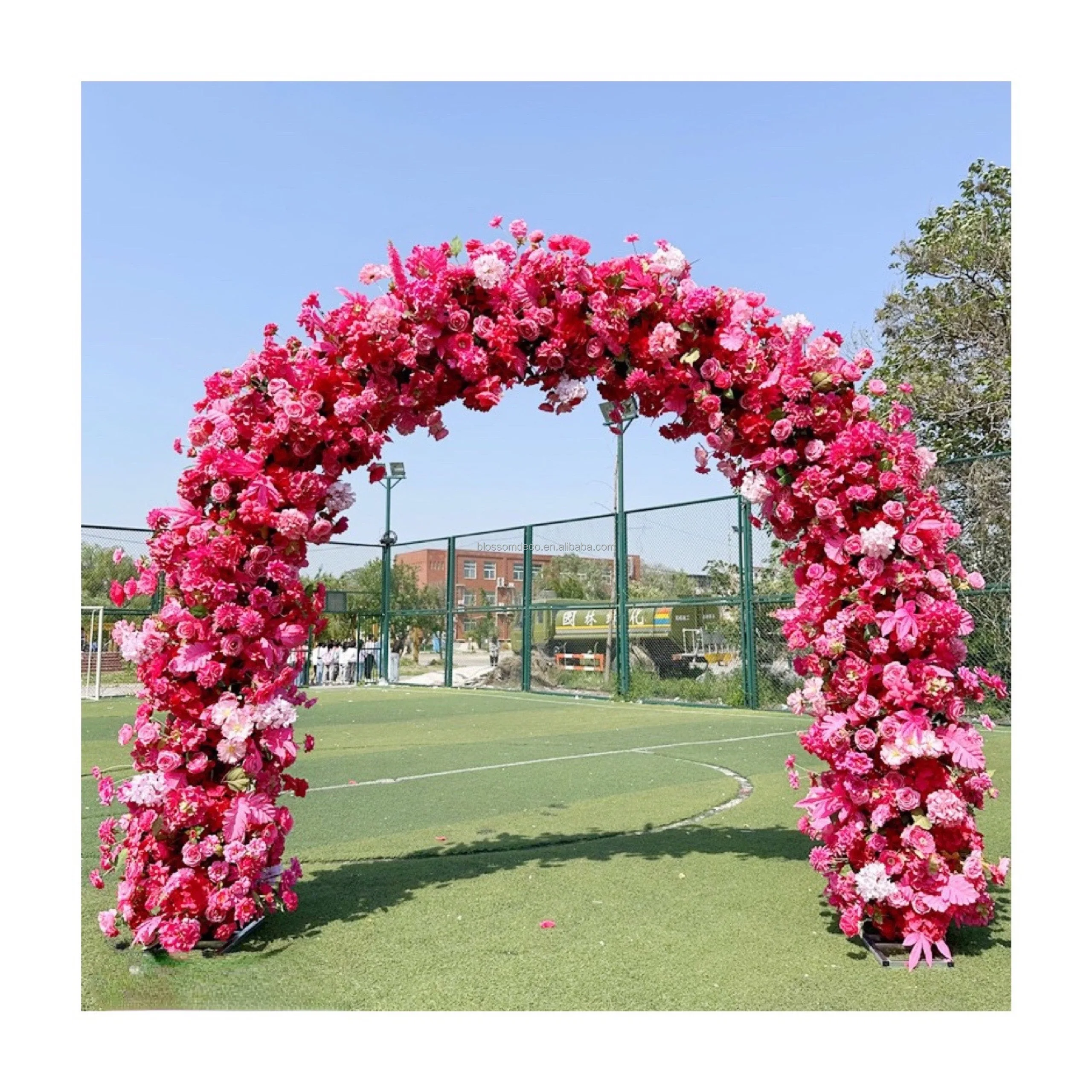 New Artificial Flower Arch Gate decorative artificial flower background stage decoration wedding arch backdrop with flowers