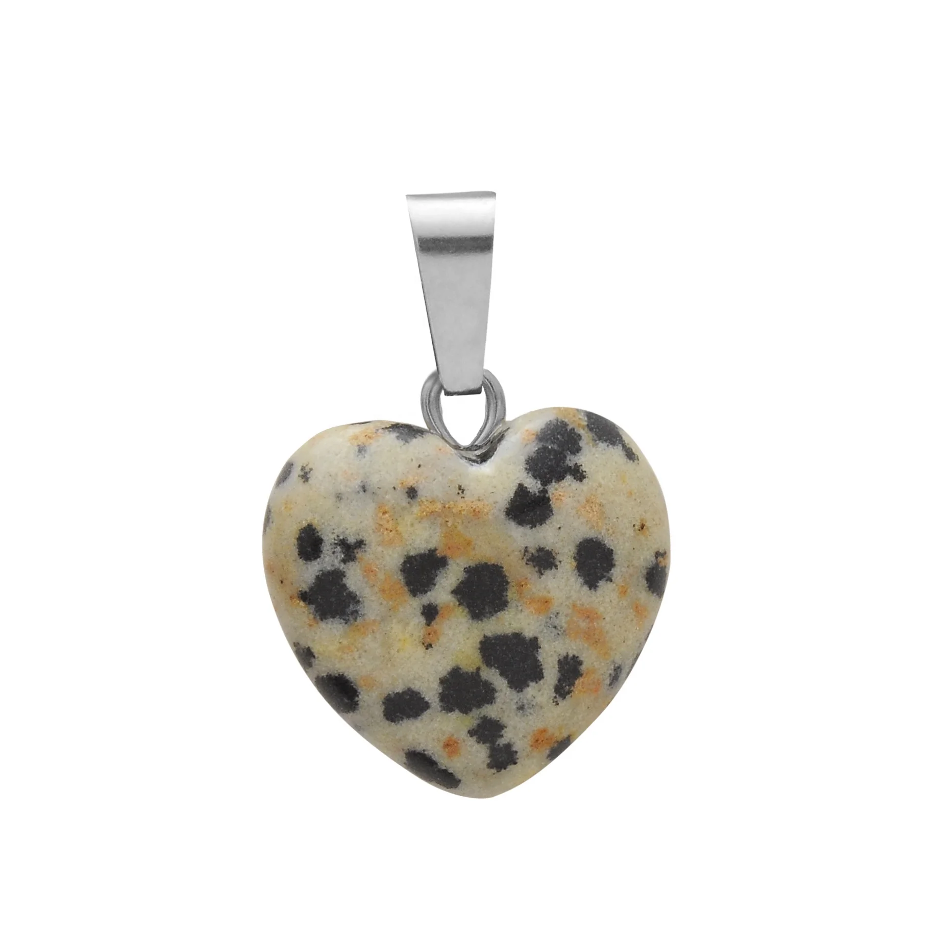 Hot Sale Natural Stone Hand Carved Love Heart Pendant Rough Stone Peach Heart Necklace Jewelry