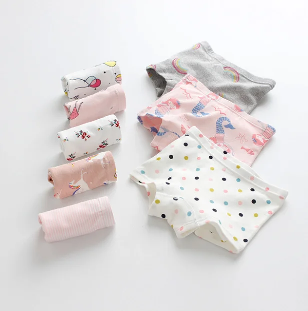 Girl print underwear child boxer