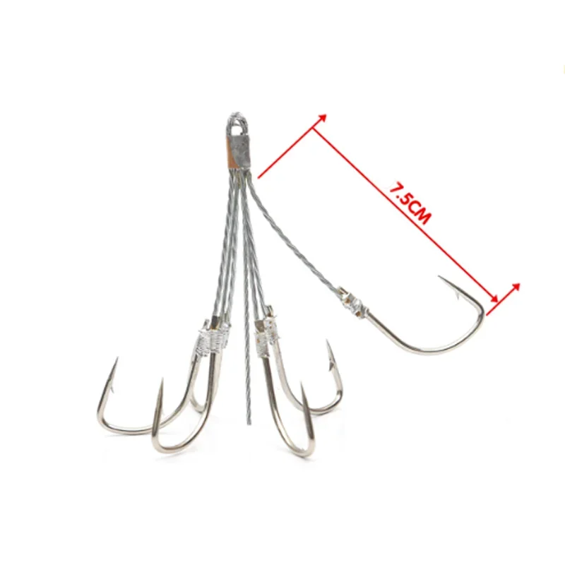 whole sale 5/6/8 Claw High Carbon Steel  connect with Carp Fishing Tackle Hook